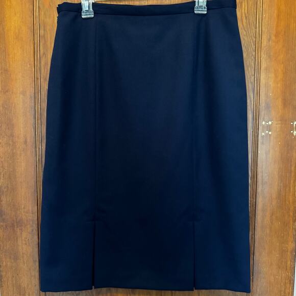 Pendleton Virgin‎ Wool Navy Straight Skirt 12 Made in USA Preppy Academia - Picture 3 of 7